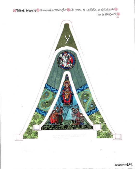 Catedral N. Sra. de Guadalupe — Vitral da Encarnação · Foz do Iguaçu (PR), imagem 1